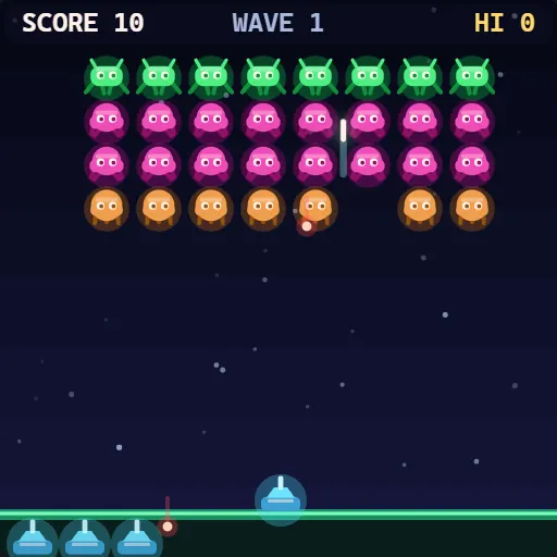 Alien Rows gameplay screenshot