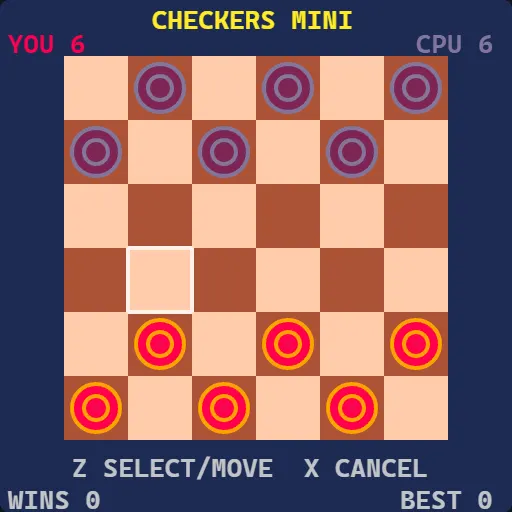 Checkers Mini gameplay screenshot