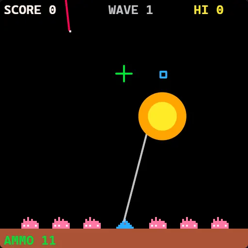 Missile Defense gameplay screenshot