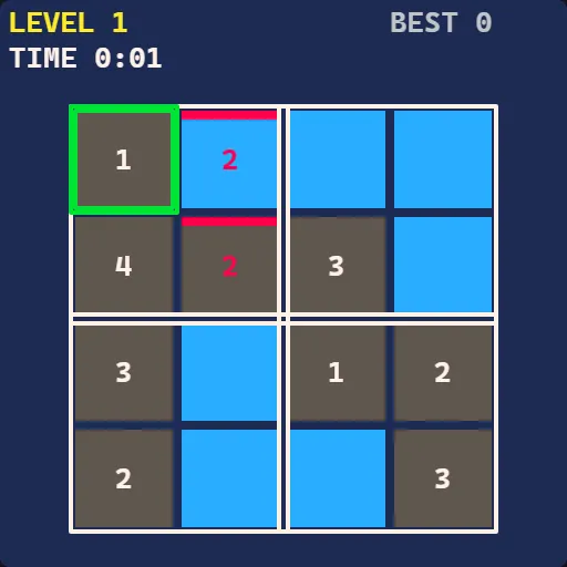 Number Grid gameplay screenshot