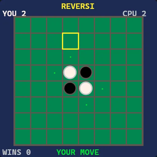 Reversi gameplay screenshot