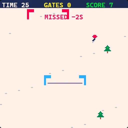 Slalom Skier gameplay screenshot